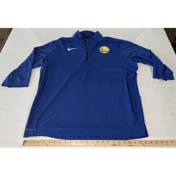 Nike Golden State Warriors 1/4 Zip Pullover XXL Blue Sweatshirt NBA Please Read - Picture 1 of 10
